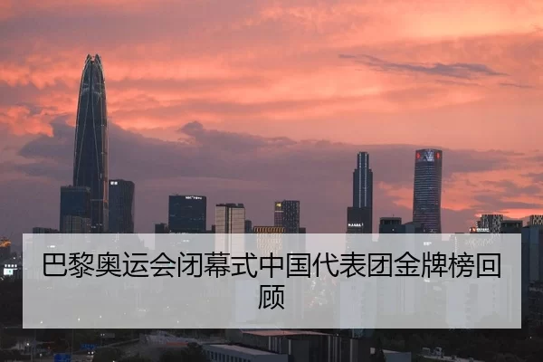 巴黎奥运会闭幕式中国代表团金牌榜回顾